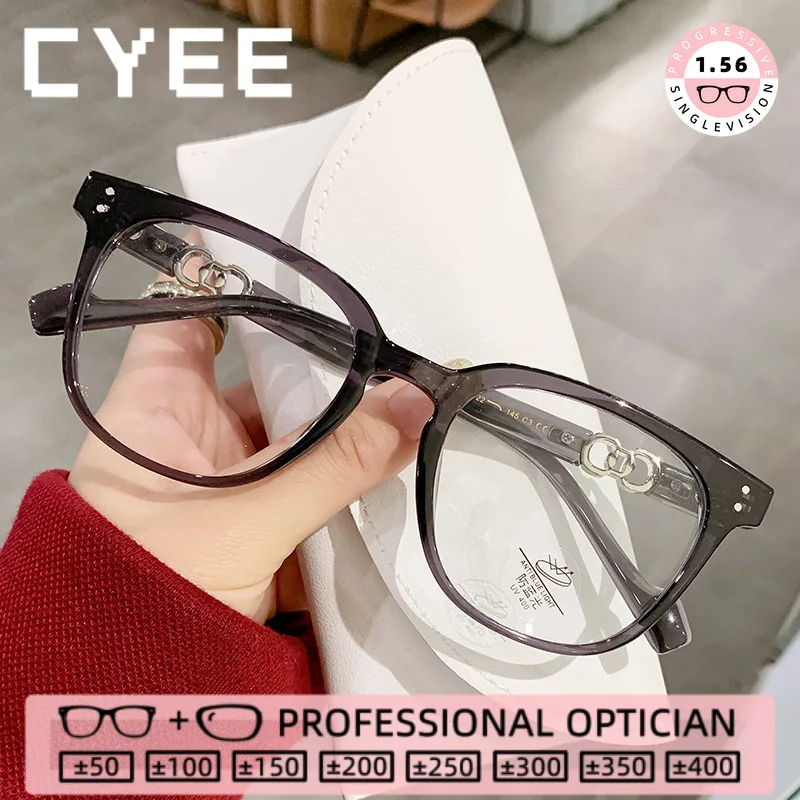 

CYEE Fashion Square Reading Glasses Customization Myopia Prescription Optical Eyegiasses Anti Blue Light High Quality Eyewear