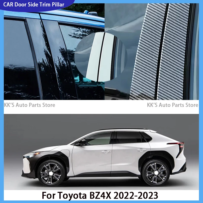 

Fit For Toyota BZ4X 2022-2023 Glossy Black Pillar Posts Door Trim Molding Window Decorativer Cover Stickers Accessories