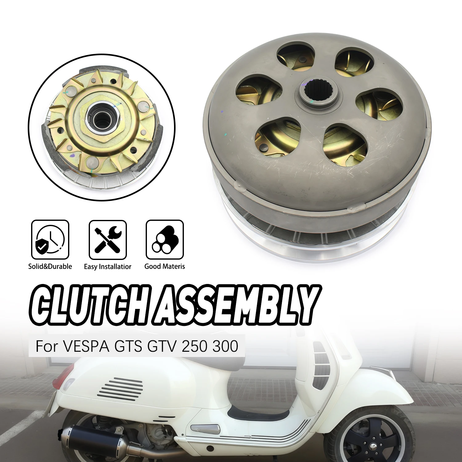 

Front Drive Plate Rear Pulley Assembly CM316301 Transmission Pulley Drive Plate For Vespa GT GTS GTV 250 300 Super Sport