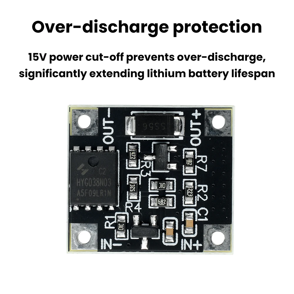 18V/20V/21V Lithium Battery Protection Board 10A Low-Voltage Charging Protection Module for Work Lights, Fans, Soldering Irons