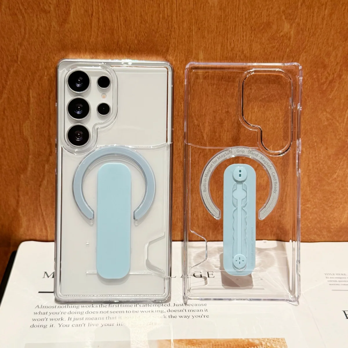 Luxuriöser Kartenhalter Transparent für Magsafe Magnetische Handyhülle für Samsung S26 S25 S24 Plus Ultra Halterung Vollständiger Stoßfester Schutz – Detail 3