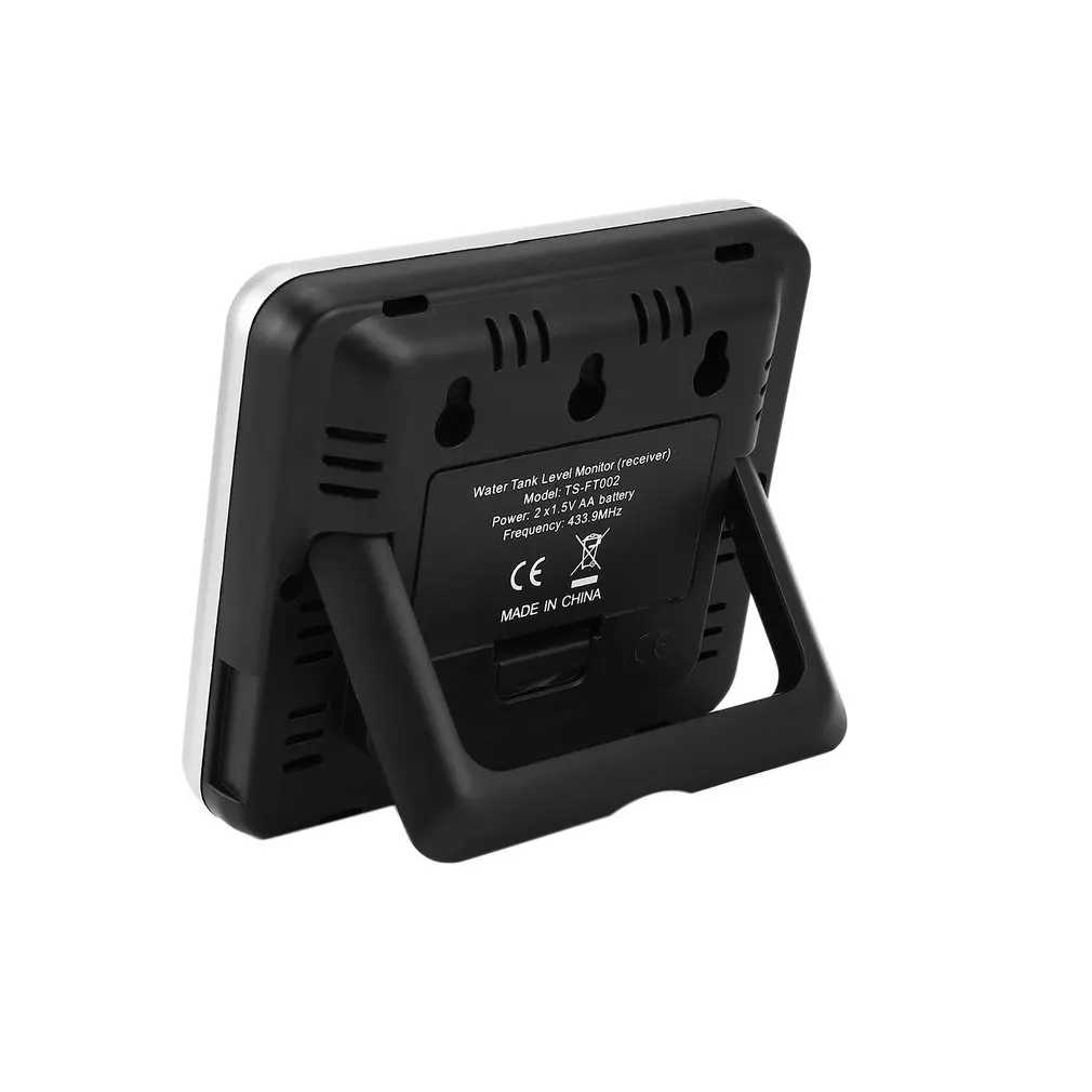 Ultrasonic Wireless Water Tank Liquid Depth Level Meter Sensor with Temperature Display with 3.3 Inch LED Display