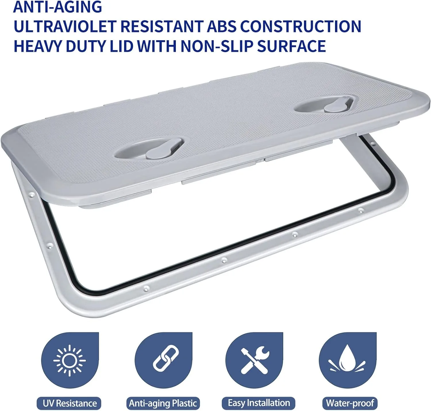 New Plastic Rectangle Boat Deck Access Hatch Lid 14.8