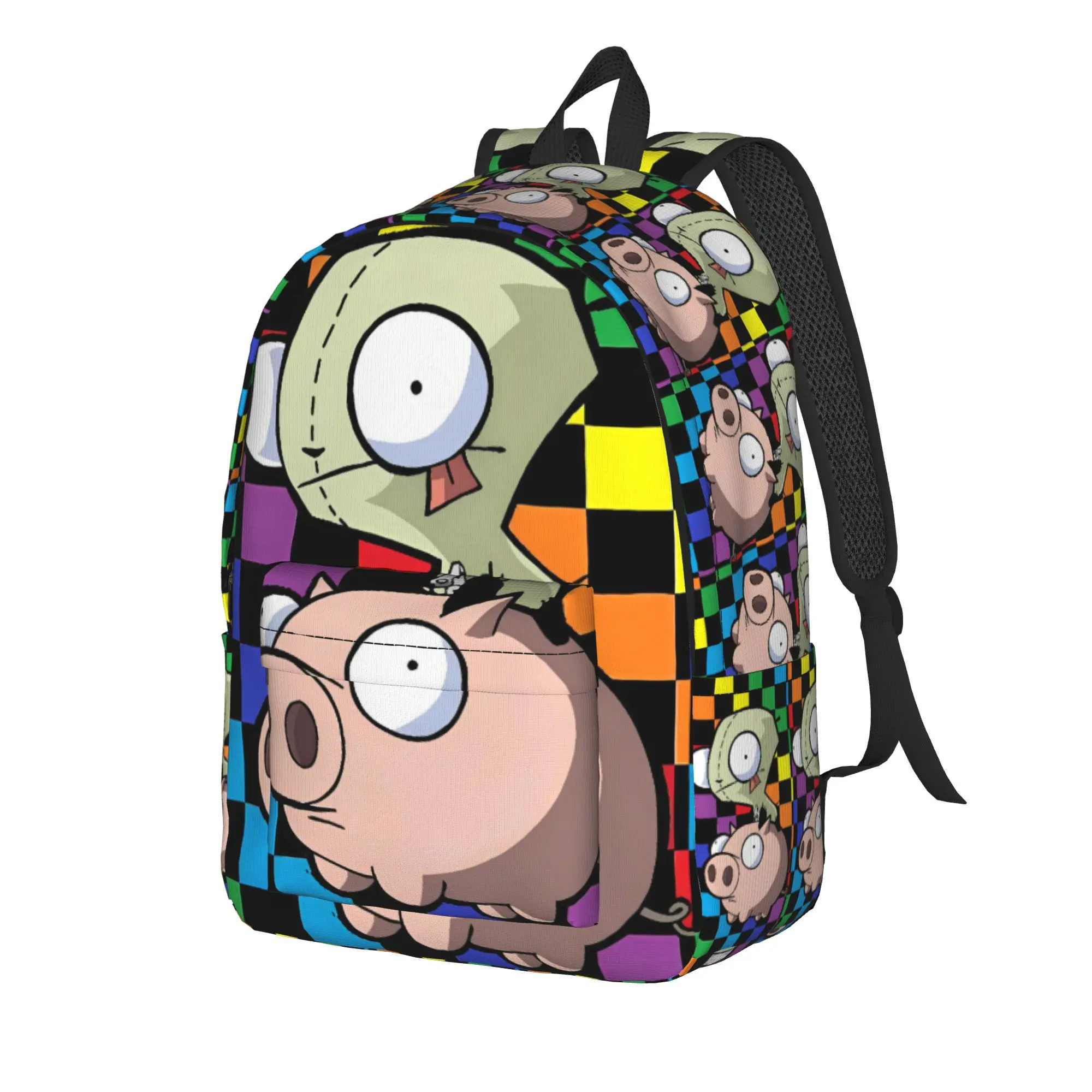 Invaders Zims  Cosplay Backpack Student  Breathable Backpacks Polyester Style High School Bags Camping High Quality Rucksack
