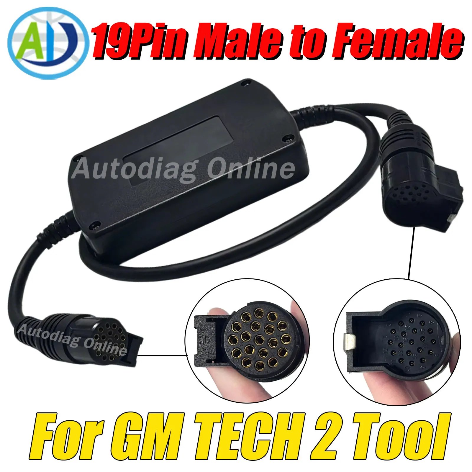 Adapter diagnostyczny OBDII do GM Tech, kabel złącza 19-pinowego modułu CANDI do interfejsu OBD2 GM TECH2