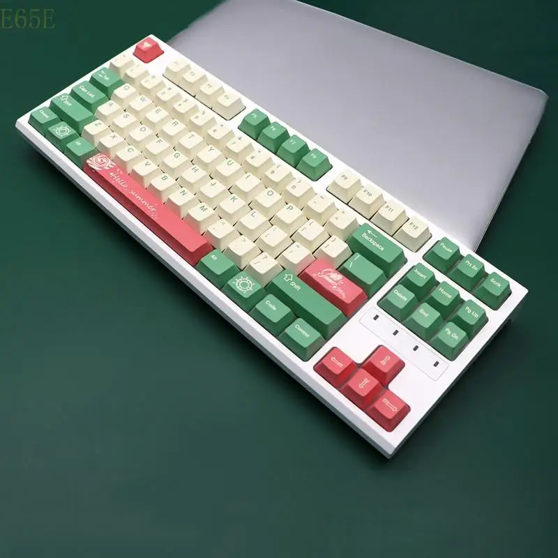 

E65E 136 Keys Sweet Summer PBT Keycaps Dye Subbed for Key Caps For MX Mechanical Keyboard Cherry Keycap Japanese & Eng