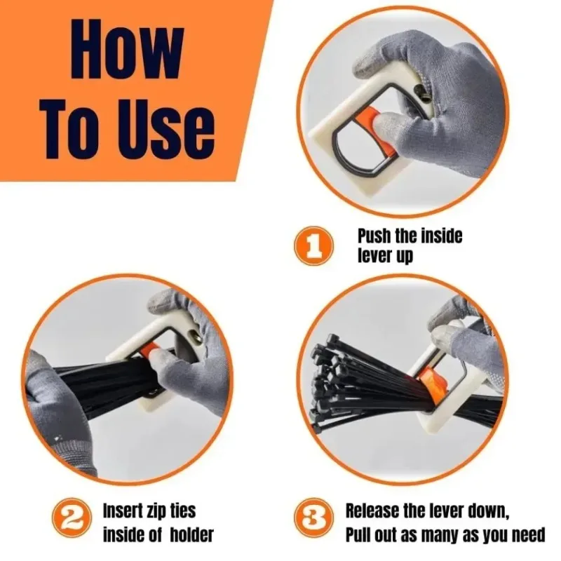 جديد مربع رباط للكابل المنظم المحمولة الفلورسنت تخزين رباط للكابل حامل رباط للكابل تخزين أداة الفلورسنت تنظيم #3