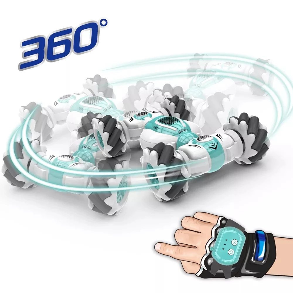 2022 NEW S-012 RC Stunt Car Remote Control Watch Gesture Induction 360 Degree Twisting Dancing Off-road Toys 2.4GHz 4WD Rotation