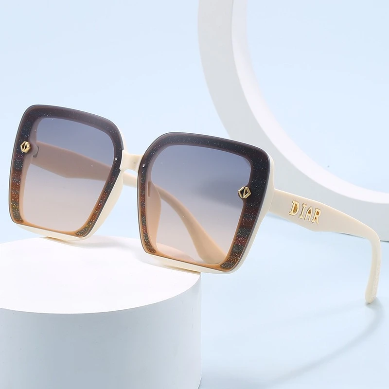

2025 New Women's Square Sunglasses Trendy Large Frame Starry Sky Design UV400 Protection Fashion Oversized Luxury Shades