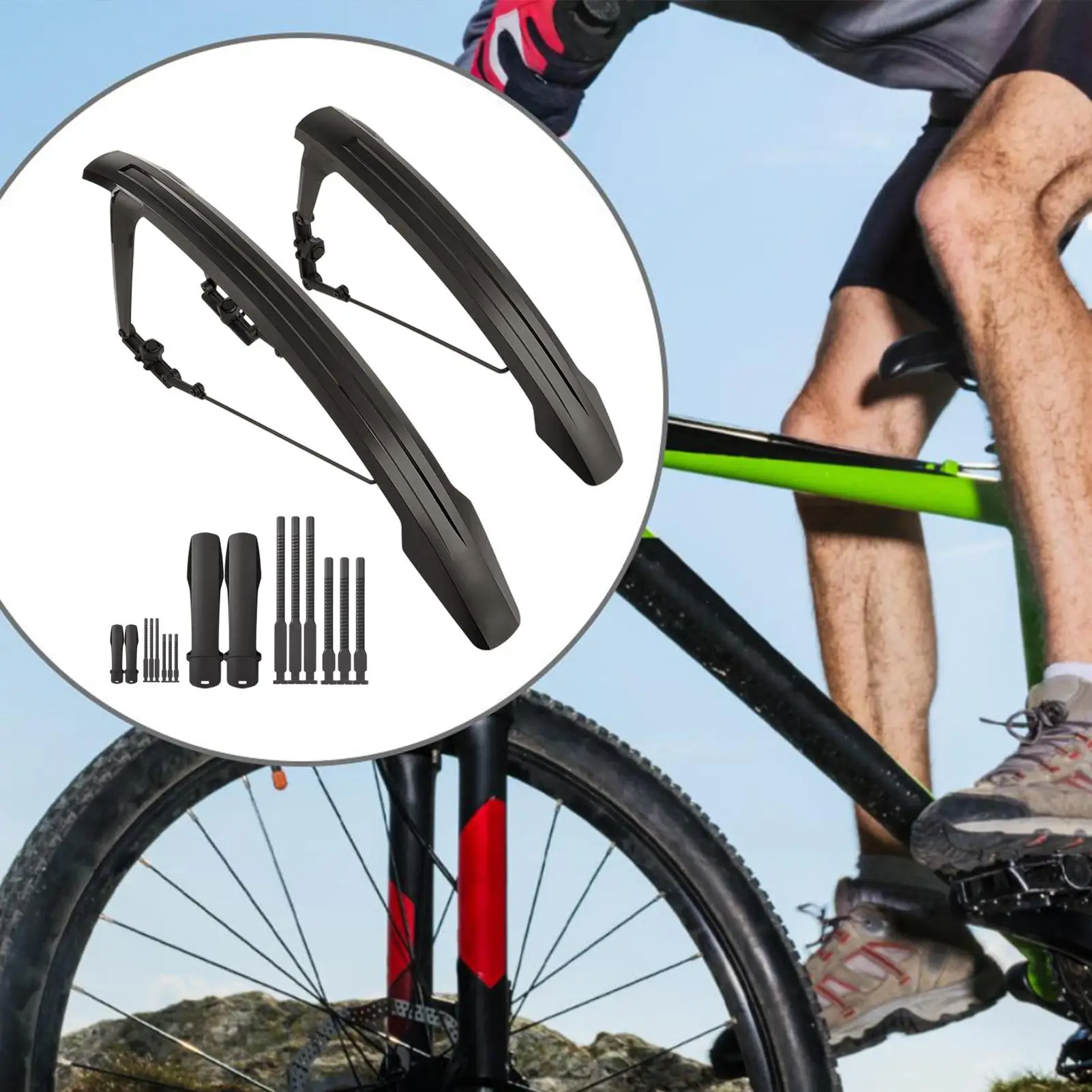

Mud Guards For Bikes Adjustable Quick Release Splash Guard Bike Mud Flap Set For Mountain Road Cycling Commuting Recreational