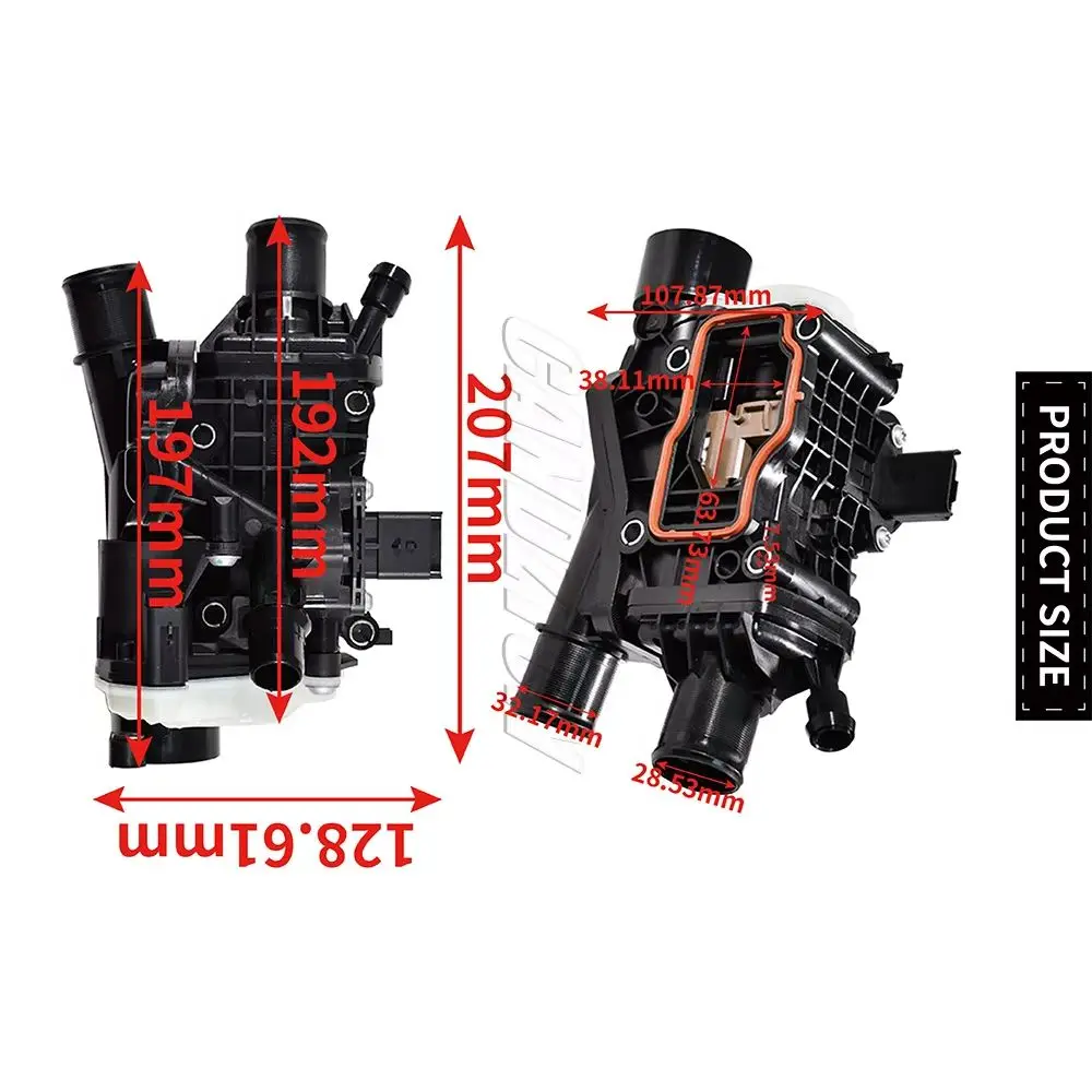 Engine Thermostat with Housing 9804160380 9849443980 New For Citroen C4 C5 Jumper DS 4 Ford Focus Peugeot Boxer car accessories