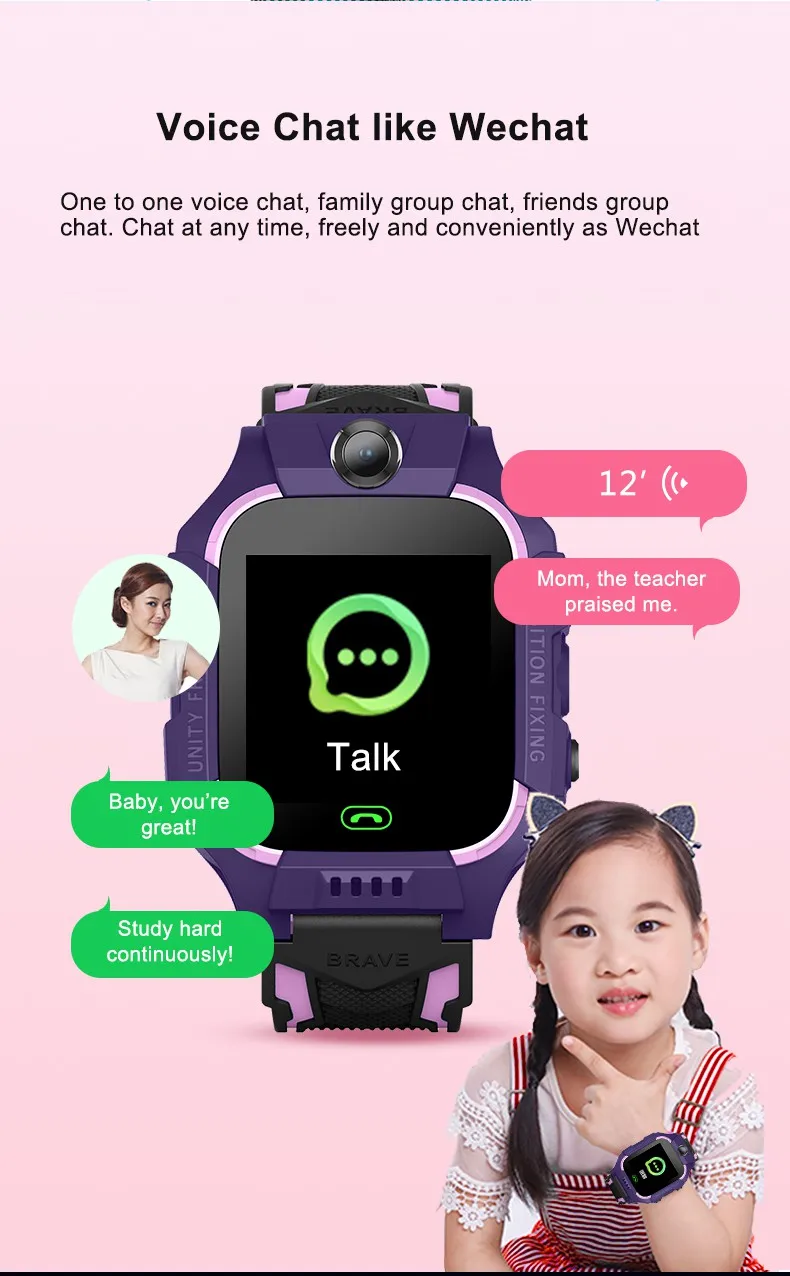 Q19 2G Network Kids Smart Watch With SOS Camera Child Smartwatch Baby Phone Voice Game Flashlight Alarm Clock For App Setracker