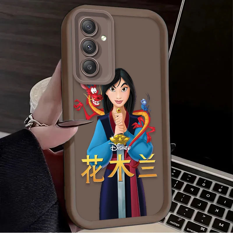 Disney dos desenhos animados mulan caso de telefone para samsung galaxy s25 s24 s23 ultra s22 s21 plus fe 5g a54 a34 a14 a73 a53 a33 5g capa macia