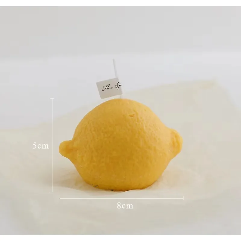 Custom Home Decoration Lemon Candle Photo Scene Decoration Holiday Supplies Simulation Lemon Handmade Scented Candle
