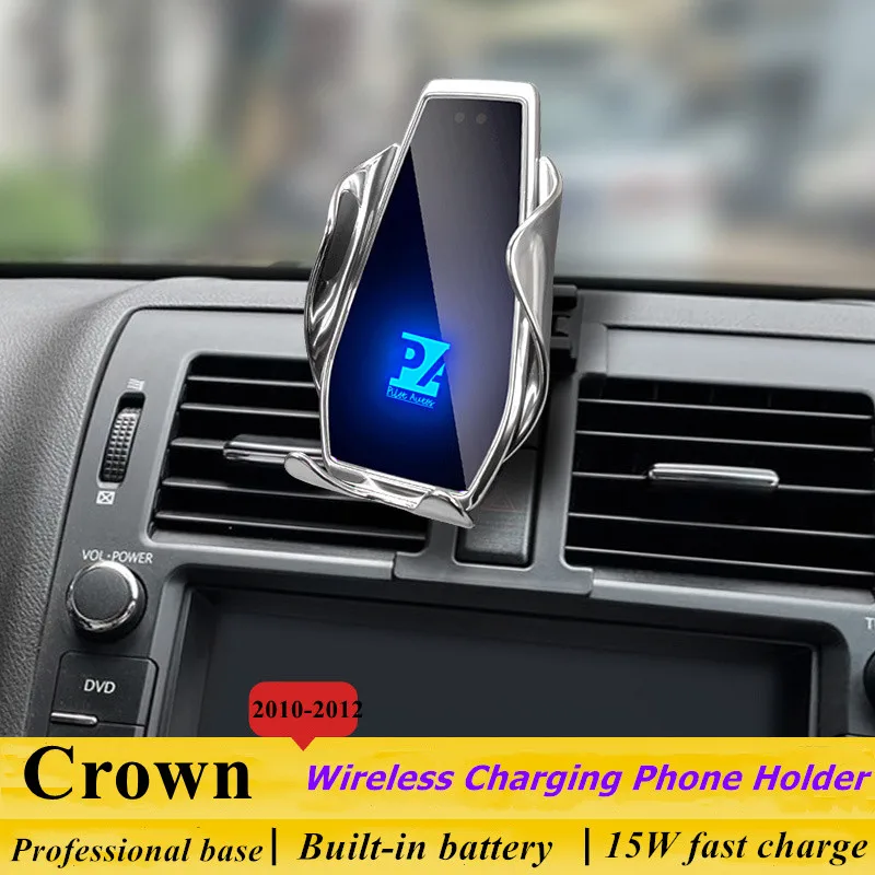 

2010-2012 For Toyota Crown Mobile Phone Mount Holder Wireless Charger Car Navigation Bracket GPS Support 360 Rotating