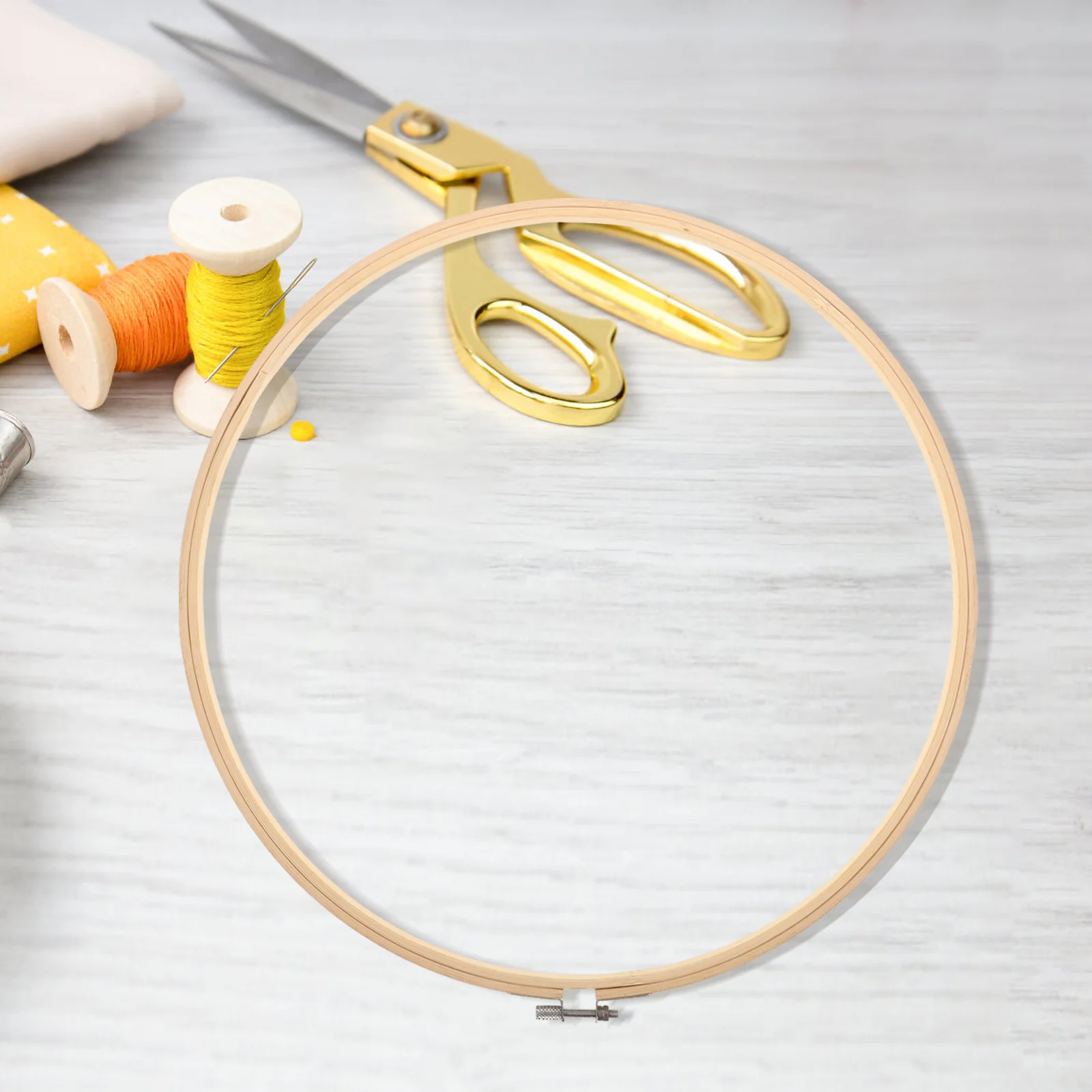 

1Pcs 36Cm Bamboo Embroidery Ring Set Smooth Fabric Fixing Tool for Beginners Handicrafts Wall Art Display Embroidery Hoop