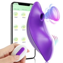 Bluetooth  APP 2in1 Sucking Vibrator for Women Wearable Remote Control Sucker Clitoris Stimulator Sex Toy for Adults Couples