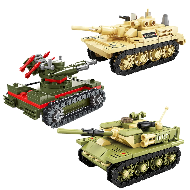 New World War II Militär Kampfpanzer Modell 99a m1a2 Ziegel klassisches Zubehör kreative Montage Lernspiel zeug Kinder Geschenke