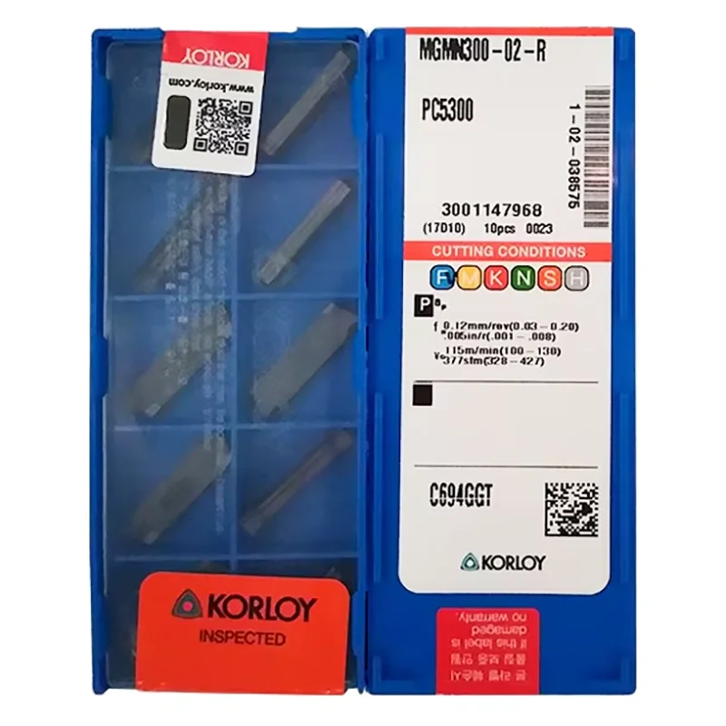 

KORLOY Original MGMN MGMN300 02-R 02-L 04-R 04-L PC5300 Rough Light Multi Grooving Face Grooving Carbide Turning Inserts 10pcs
