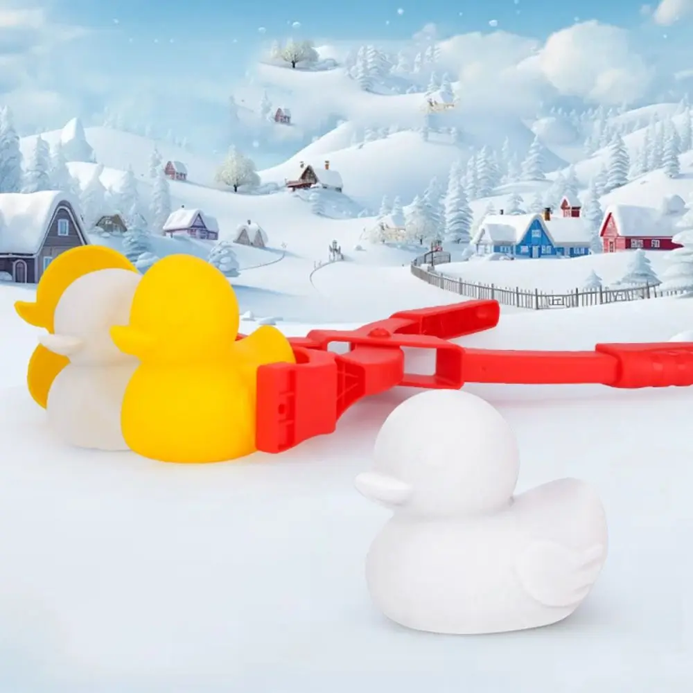 Plastics Winter Snowball Maker Toy Anti-slip Handle Wear-resistant Snow Duck Ball Making Tool Durable Portable