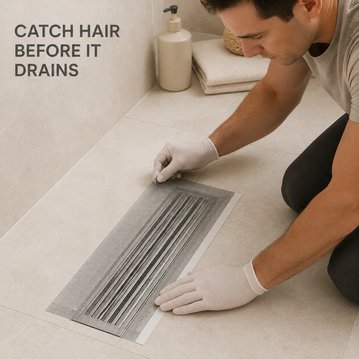 Cuttable Shower Drain Hair Catcher Self-Adhesive Floor Drain Stickers Disposable Mesh Bathroom Kitchen Sink Hair Filter