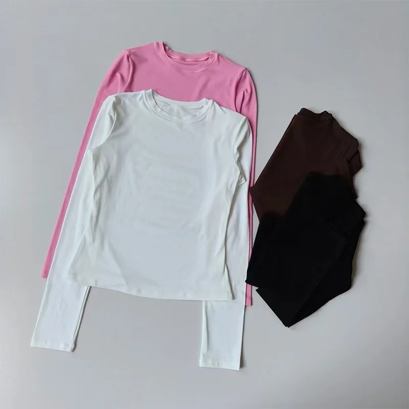 Herbstliche Fitness-Yoga-Kleidung zum Abnehmen, schnell trocknend, feuchtigkeitsableitend, Sportoberteile für Damen, Yoga-Kleidung, Pilates – Detail 4