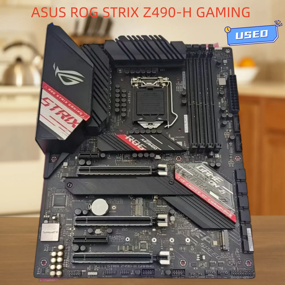 ASUS ASUS ROG STRIX Z490-H GAMING motherboard, LGA1200 socket, supports 10th/11th Gen Intel Core processors, DDR4 with four slots. - Aliexpress Deal