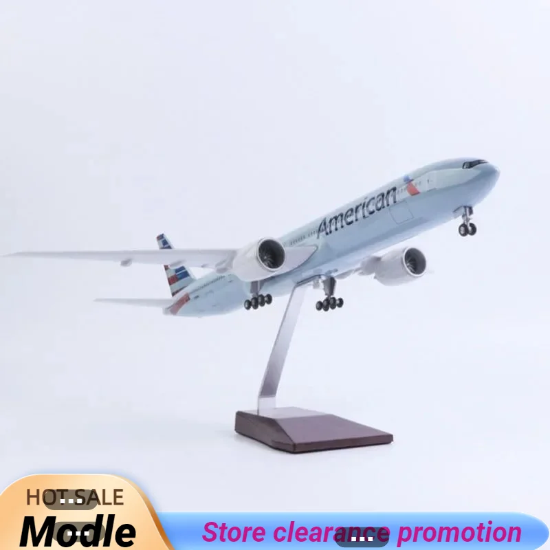 

Decor 47CM 1/157 Scale 777 B777 Aircraft American Air Airlines Model W Light and Wheel Landing Gear Diecast Plastic Resin Plane