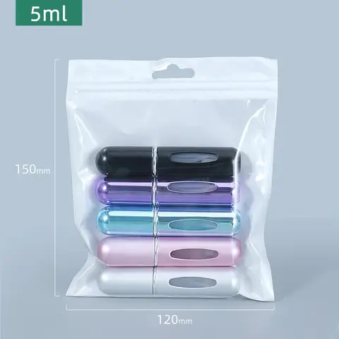 5Pcs 5ml 스프레이 향기 펌프 향수병 리필 형 스프레이 분무기 병 미니 여행 빈 화장품 용기