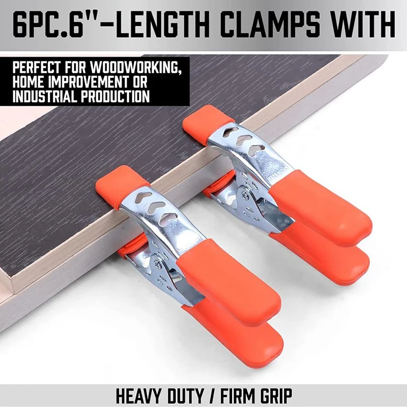 헤비 듀티 용수철 금속 용수철 클램프, 10 피스, 6 인치 용수철 클램프, 2.5 인치 턱 오프닝