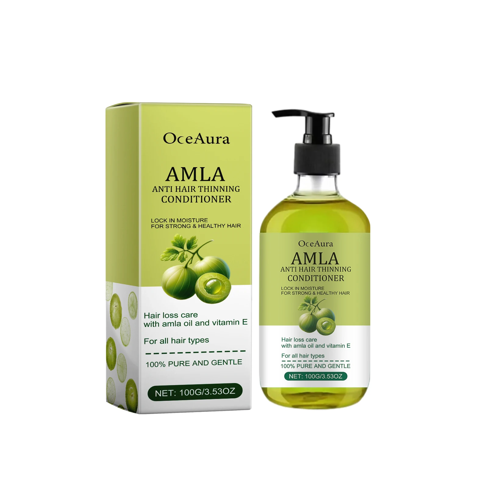 

OceAura Amla кондиционер против истончения волос питает волосы гладкие улучшают сухие короткотемпературные массажные мембраны для волос кожи головы 3 шт.