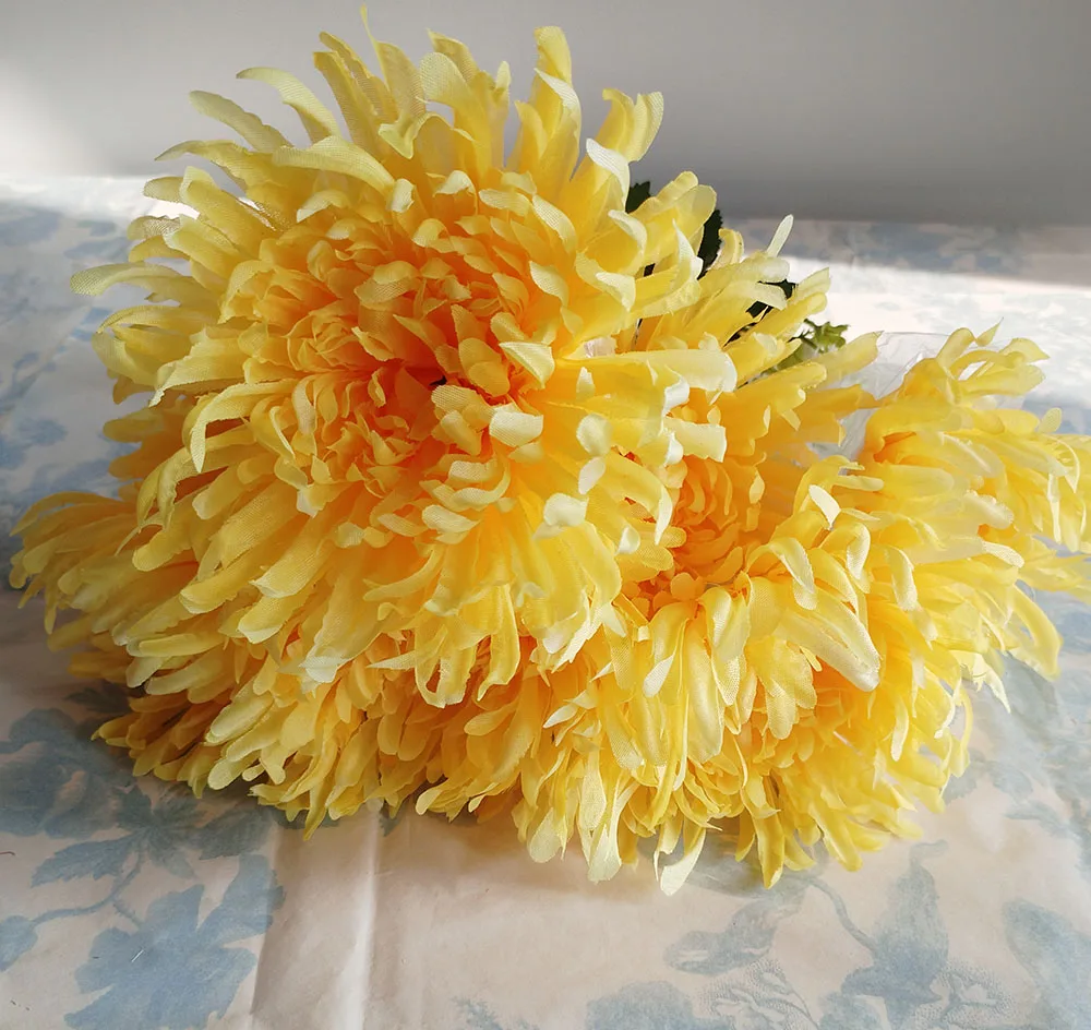 7-köpfige künstliche Blume Chrysantheme Bouquet Simulation Blume DIY Blumen Materialien für Hochzeit Dekoration Home Dekorationen – Detail 10