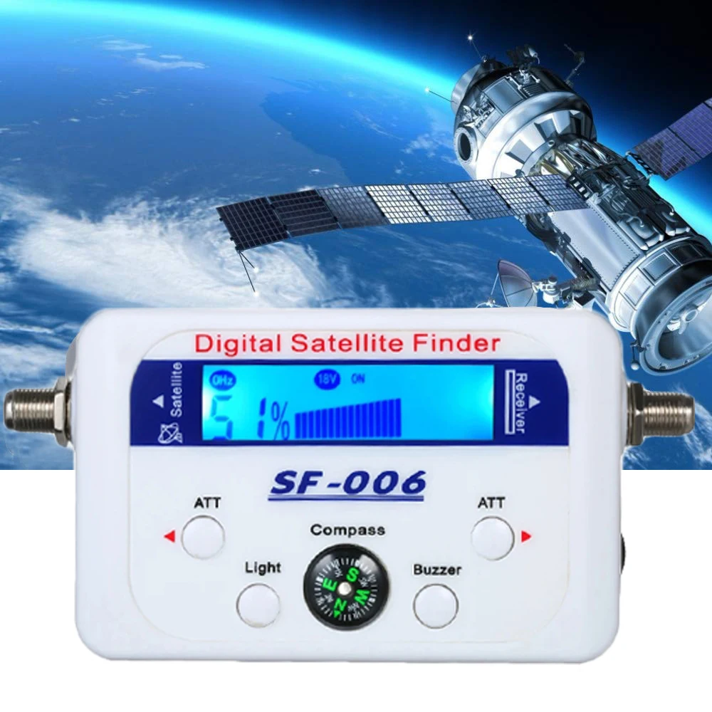 New SF-006 Digital Satellite Finder Satellite Signal Meter Mini Satellite Signal Finder Meter LCD Display Satfinder with Compas