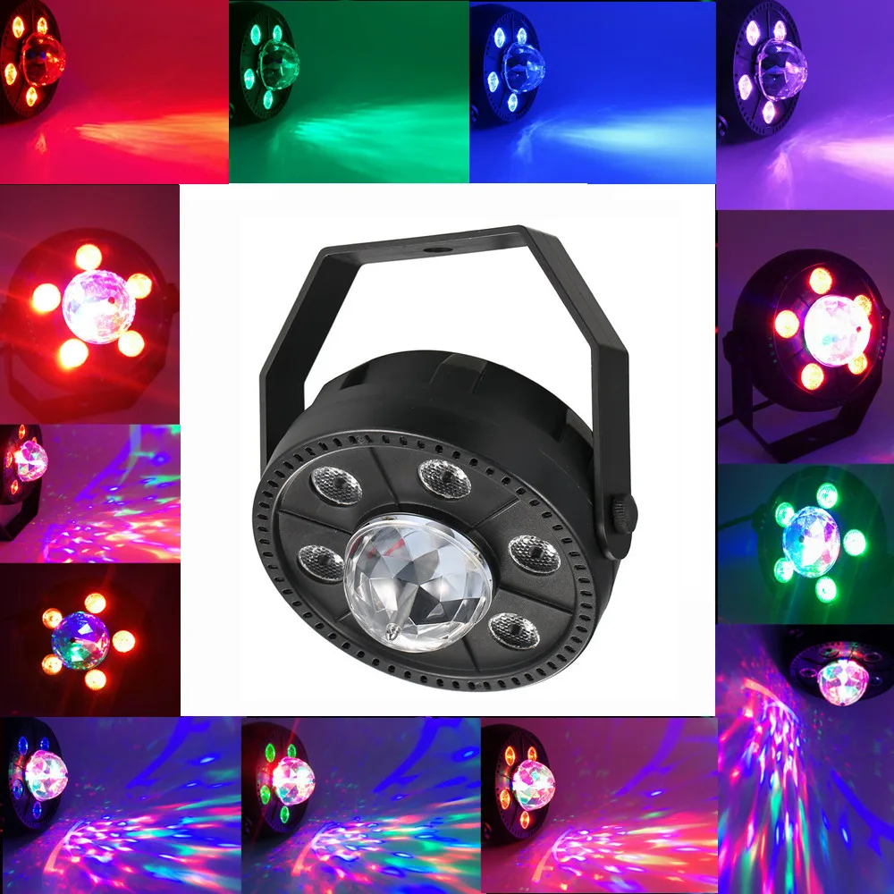 Par Light Rotating DMX Laser Projector Strobe Magic Ball 6IN1 Stage Lighting DJ Disco Party Holiday Dance Wedding Effect Lamp