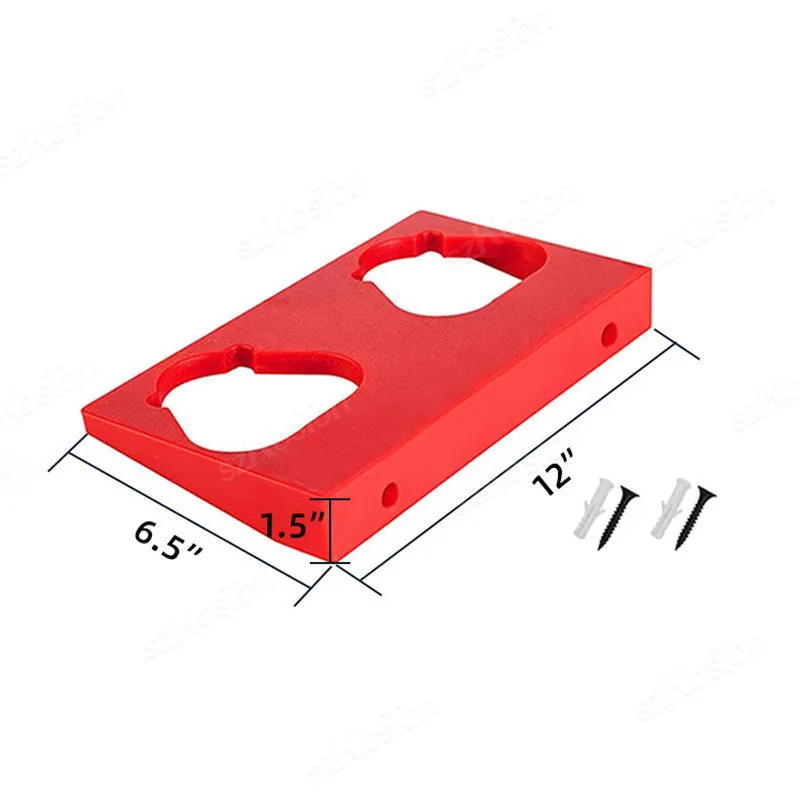 Battery Holder for Milwaukee 12V Li-ion Battery 2 Cavity Wall Mount Battery Dock Holder Fit for Milwaukee 12V Storage