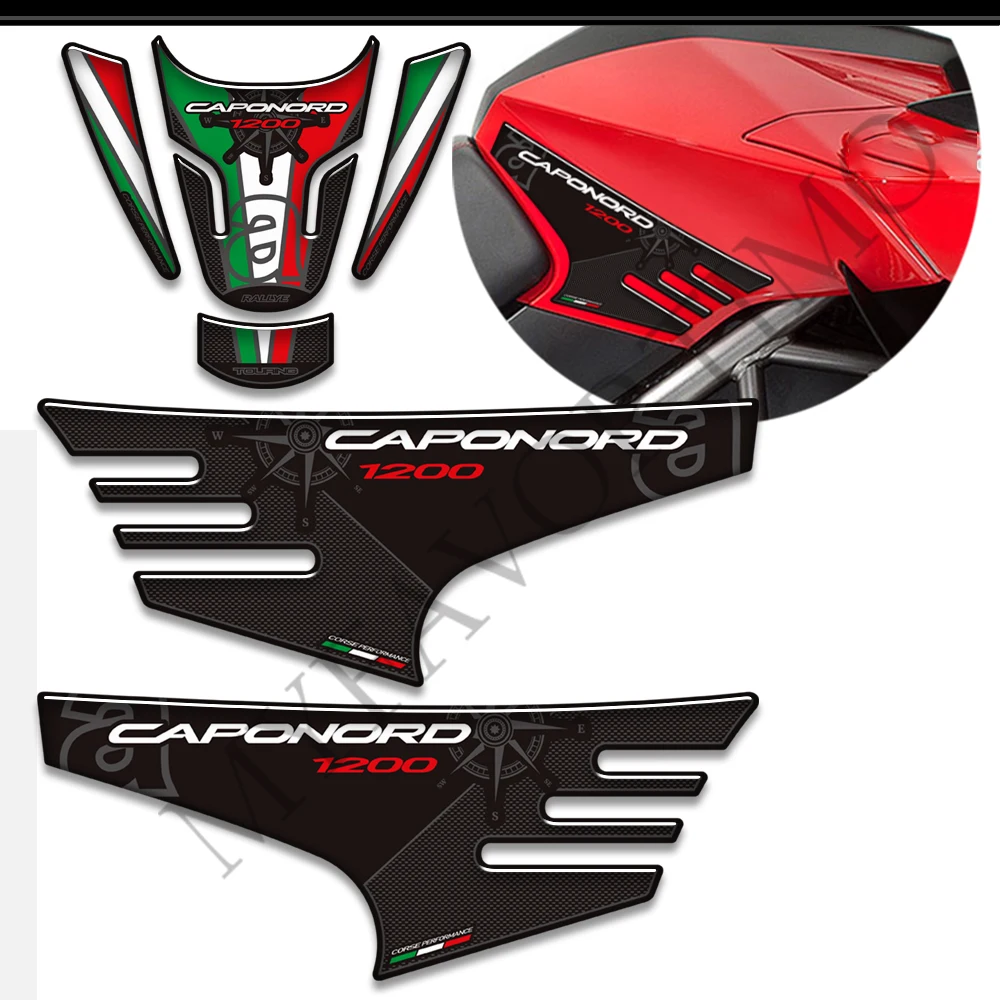 

Мотоцикл для Aprilia Caponord 1200 Rally 2013-2021 Защитная накладка на бак, боковые ручки, комплект газа, мазута, колено, 3D наклейки, наклейки