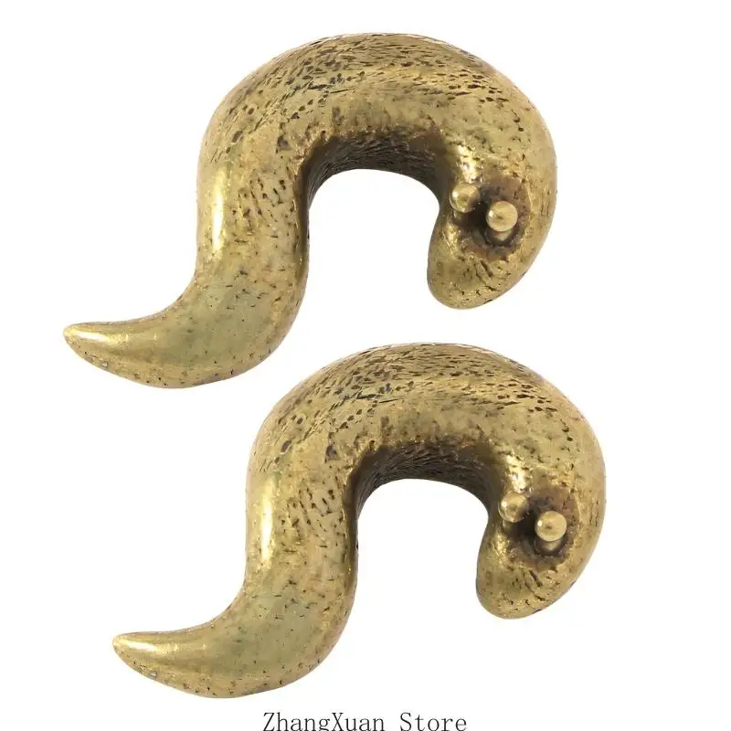 Schneckenskulptur aus massivem Messing, Heimdekoration, Kunstwerk mit einzigartigem Metallic-Finish, 3 x – Detail 9
