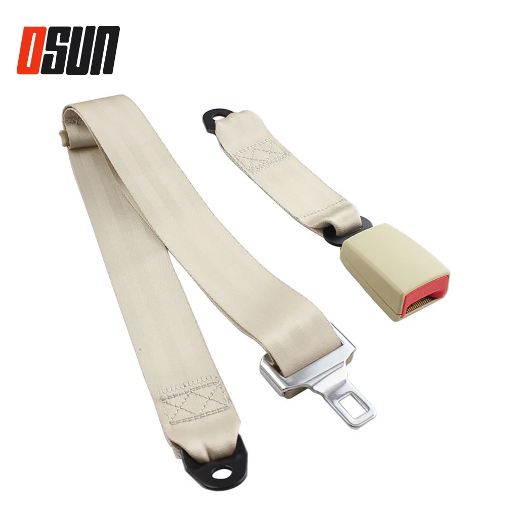 Red Car Seat Seatbelt 2 Points Universal Seat Belt Adjustable Extension Bucklet Truck Car Seat Safety Belt Car Accessories 1PC