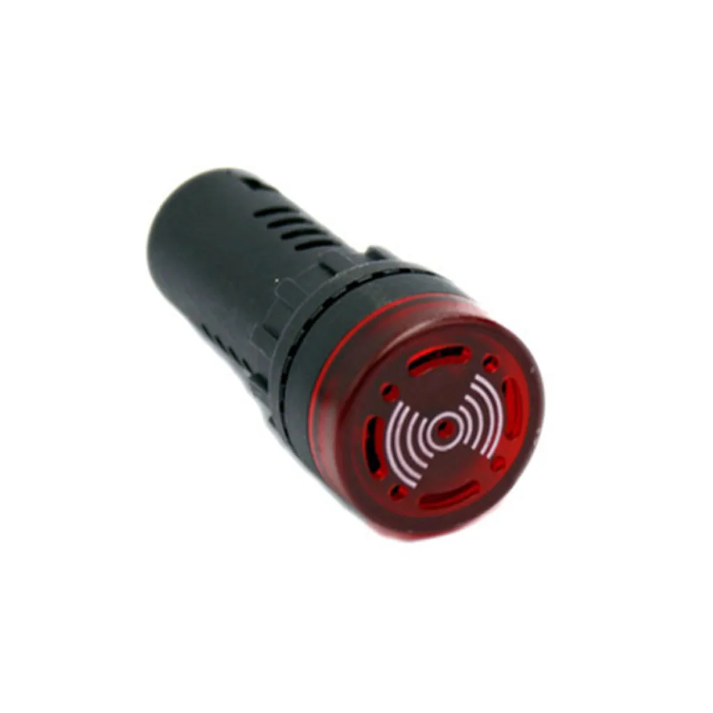 Signal lumineux LED rouge 22MM dispositif 28*67*20mm Alarme sonore AD16-22SM CA/DC12V 24V 220V Flash Buzzer