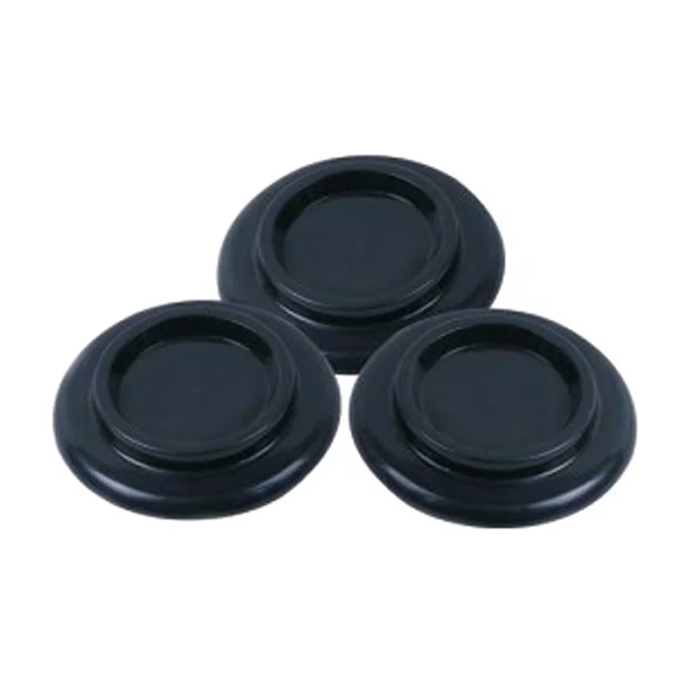 

3pcs Piano Caster Cups Felt Lined Anti-Skid Floor Protector For Wood Carpet Heavy Duty Furniture Pads Rosewood Color