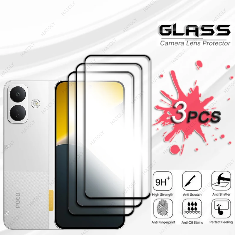 For Xiaomi Poco X8 Glass Screen Protector For Redmi Note 17 Pro 5G Global Film Black Edge Protective Film Camera Lens Protector