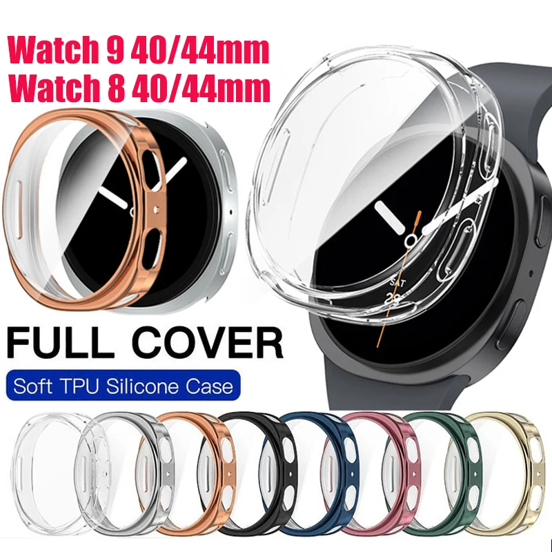 TPU Plating Case For Samsung Galaxy Watch 9 40mm 44mm Screen Protector Watch Cases For Galaxy Watch 8 44MM 40MM Protector Shell