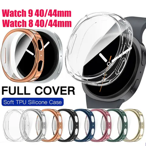 TPU Plating Case For Samsung Galaxy Watch 9 40mm 44mm Screen Protector Watch Cases For Galaxy Watch 8 44MM 40MM Protector Shell
