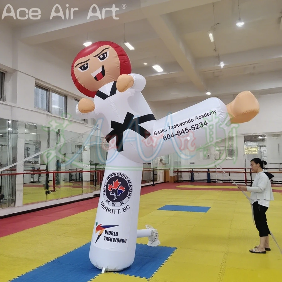 

Наружная надувная модель тхэквондо для занятий спортом, тренировочный зал, реклама, копия человека-каратэ для спортивных мероприятий и игр