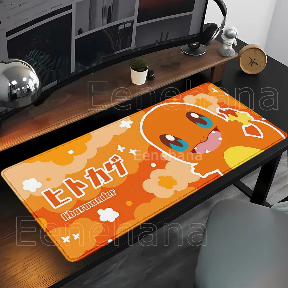 Pokemon Anime Mouse Pad Kawaii HD printing PC Office Accessories Gengar Pikachu Ditto Keyboard Gaming Rubber overlock Desk Mat