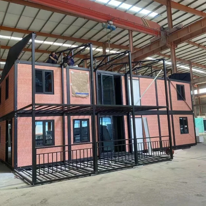 Two Story Home Container House American Standard Expandable Container House Luxury Modular Prefabricated House Foldable