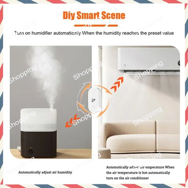 M20K 2Pcs Tuya Zigbee Smart Temperature & Humidity Sensor Outdoor Hygrometer Thermometer Mini Temperature Humi