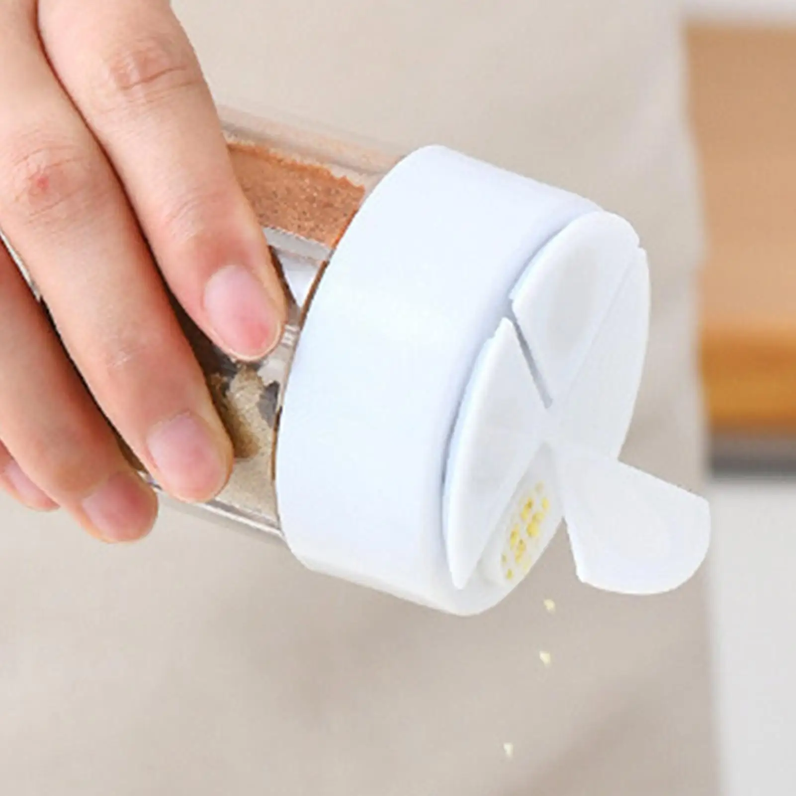 Seasoning Containers Clear Salt Container With Lid Kitchen Utensils Gadgets for Camping Picnic Baking Outdoor Cooking Tabletop ﻿