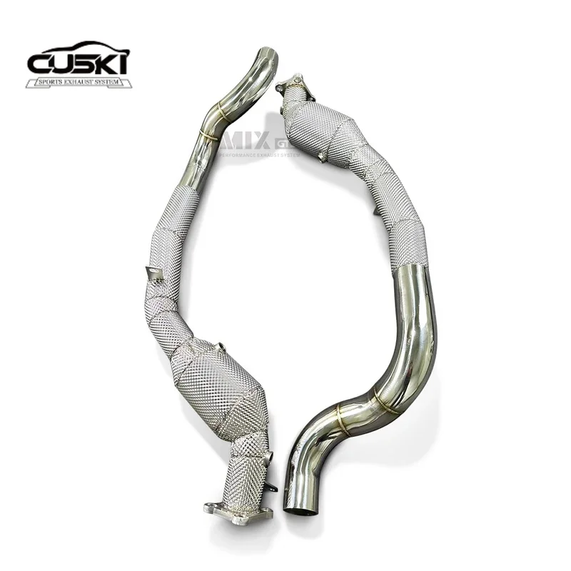 Pertains to PORSCHE Cayenne 958 4.8 2010-2016 Exhaust mid pipe Downpipe Automotive Exhaust Modification Fittings,Increased power