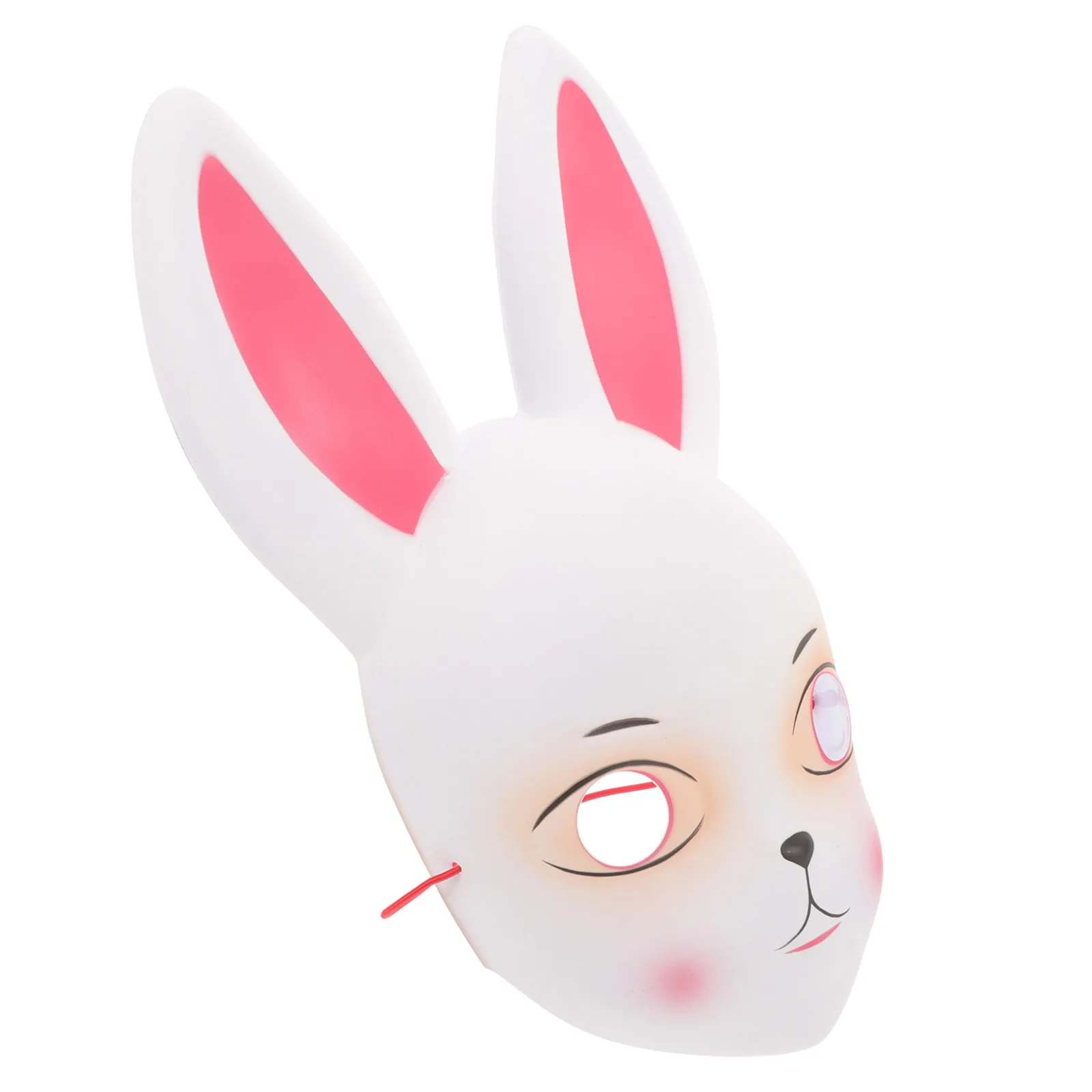 

Bunny Mask White Rabbit Face Mask for Easter Party Performance Props Lightweight Comfortable Reusable Cartoon Novel Cosplay